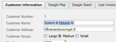 Screenshot Customer-info