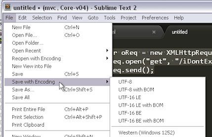 Screenshot BOM-code