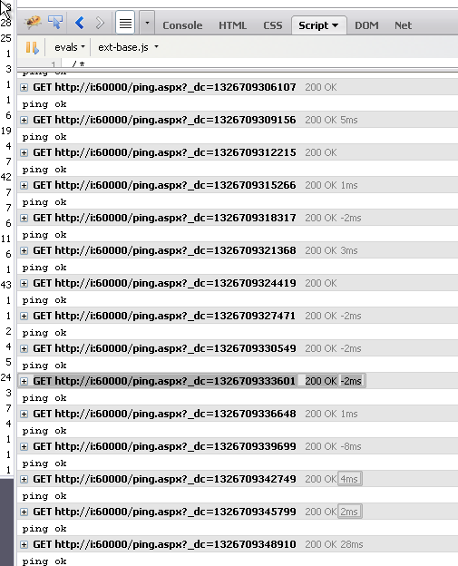 Screenshot of Script