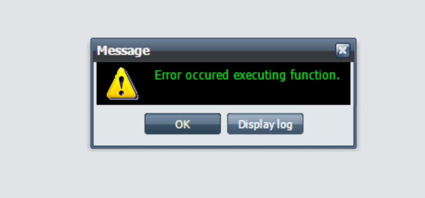 Error screenshot